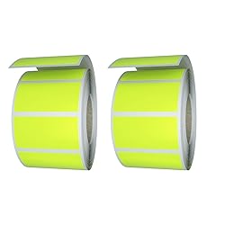Royal Green Color Label Stickers Neon Yellow Rolls
