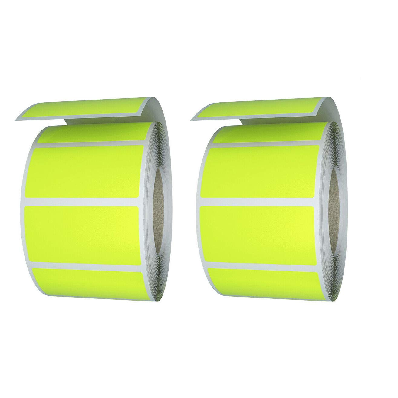 Royal Green Color Label Stickers Neon Yellow Rolls
