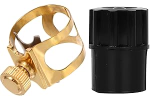 Saxophone Mouthpieces Set includes Sax Ligature and Saxophone End Cap Plug for Alto/Tenor/Soprano Saxophone Mouthpieces,Singl