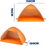 Yello Pop Up Beach Shelter 2-3 Person UPF 50+ Lightweight Orange view 6