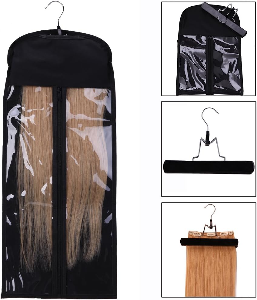 Hair Extension Hanger with Dust Cover Protection Bag Waterproof