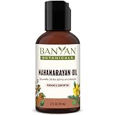 Banyan Botanicals Mahanarayan Oil &ndash; 99% Organic Ayurvedic Massage Oil &ndash; Penetrating Herbal Oil Used to Warm, Comfort, and Soothe Joints and Muscles &ndash; 2 oz. &ndash; Non GMO Sustainably Sourced Abhyanga Oil