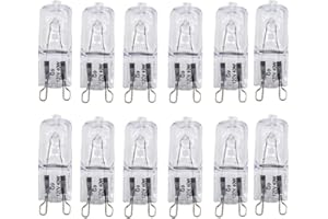 12 Pack G9 120 Volt 40 Watt Bi-Pin Halogen Bulbs,Replacement T4 JCD Type Dimmable Bulbs for Ceiling Lights,Table Light,Cabine