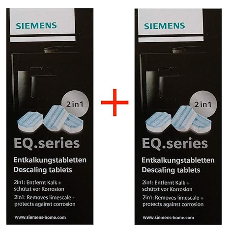 Siemens TZ80002 Entkalkungstabletten, 2 Packungen, 6 x 40g