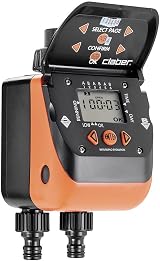 Claber 8410 Aquadue Duplo Evolution Hose Timer, Black/Orange, 9.7x22.5cm view 1