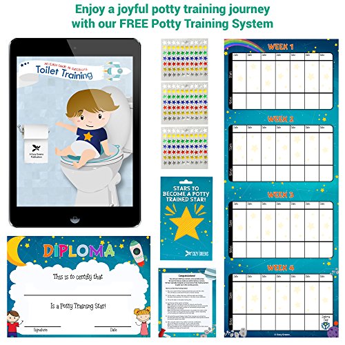 Potty Training Seat for Boys and Girls | Toddler Potty Ring | Fits Round and Oval Toilets | Free Folding Toilet Training Chart, Kids Toilet Training Essentials eBook | Gift Box ... - Thumbnail 4