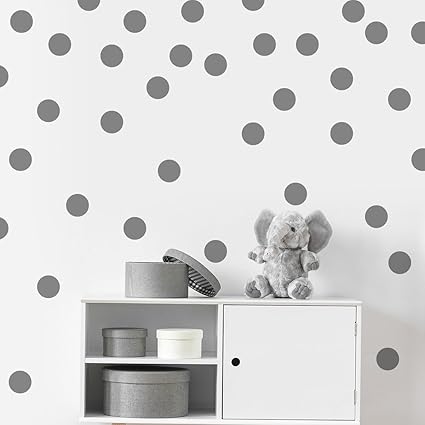 120 Polka Dot Wall Art Sticker Set Geometric Pattern Room Decor