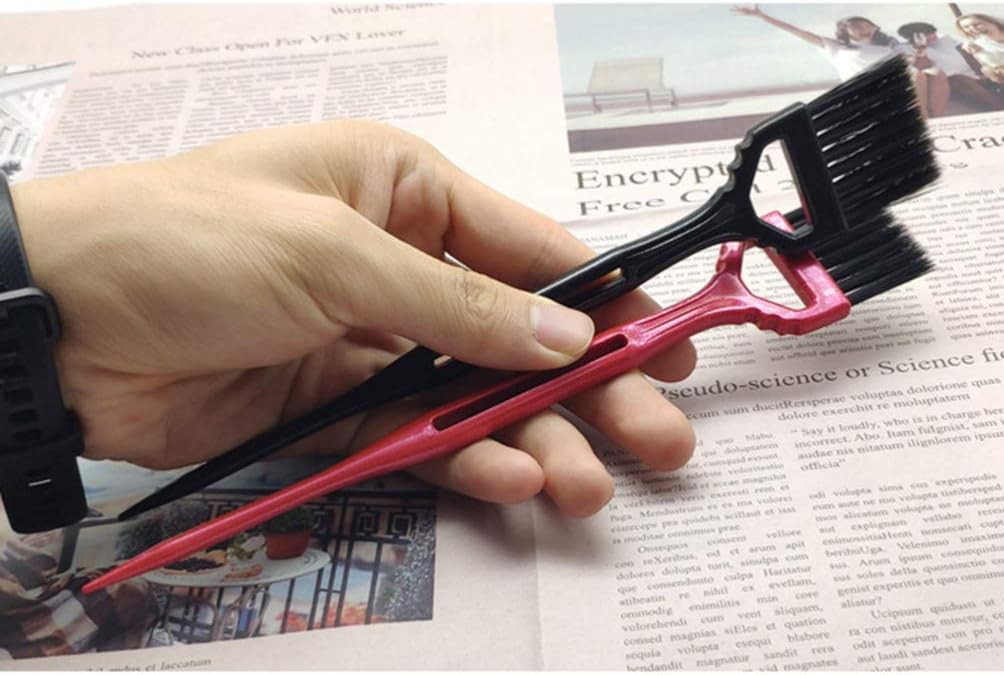 3PCS Hair Dye Brush Set Hair Color Tint Coloring Highlights DIY Tool Kit for Students Men Women Kids (Rosy) - Image 5