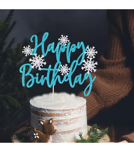 1 Pack Snowflake Birthday Cake Topper - Winter Wonderland Frozen Theme Decor For Cakes, Cupcakes, Baby Showers & Christmas Parties - View #4