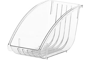 Algado Paper Plate Dispenser Vertical Plate Holder for Cabinet Plastic Dinner Plates Holder Organizer Salad Dessert Plates Dish Storage for Countertop Kitchen Under Cabinet Space Saver