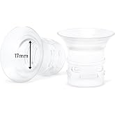 2pcs 17mm Flange Insert Compatible with eufy S1 Pro/S1/E10/E20, Fit for Momcozy M9/M6/M5/S12 pro Breast Pump, Replace for Spectra/Medela/MomMed/eufy/Lansinoh/Elvie with 24mm Flange/Shield