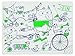 modern-twist Kids Mark-Mat Silicone Coloring Placemat with 8 Dry-Erase Markers, Monsters …