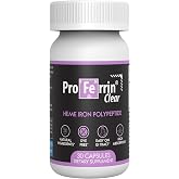 Proferrin Clear 30ct | US Made heme Iron for high Absorption, Easy on GI Tract | Natural, NSF Certified, dye Free
