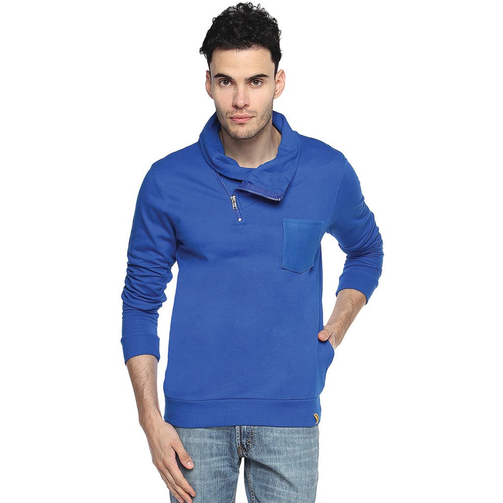 shawl neck sweatshirt