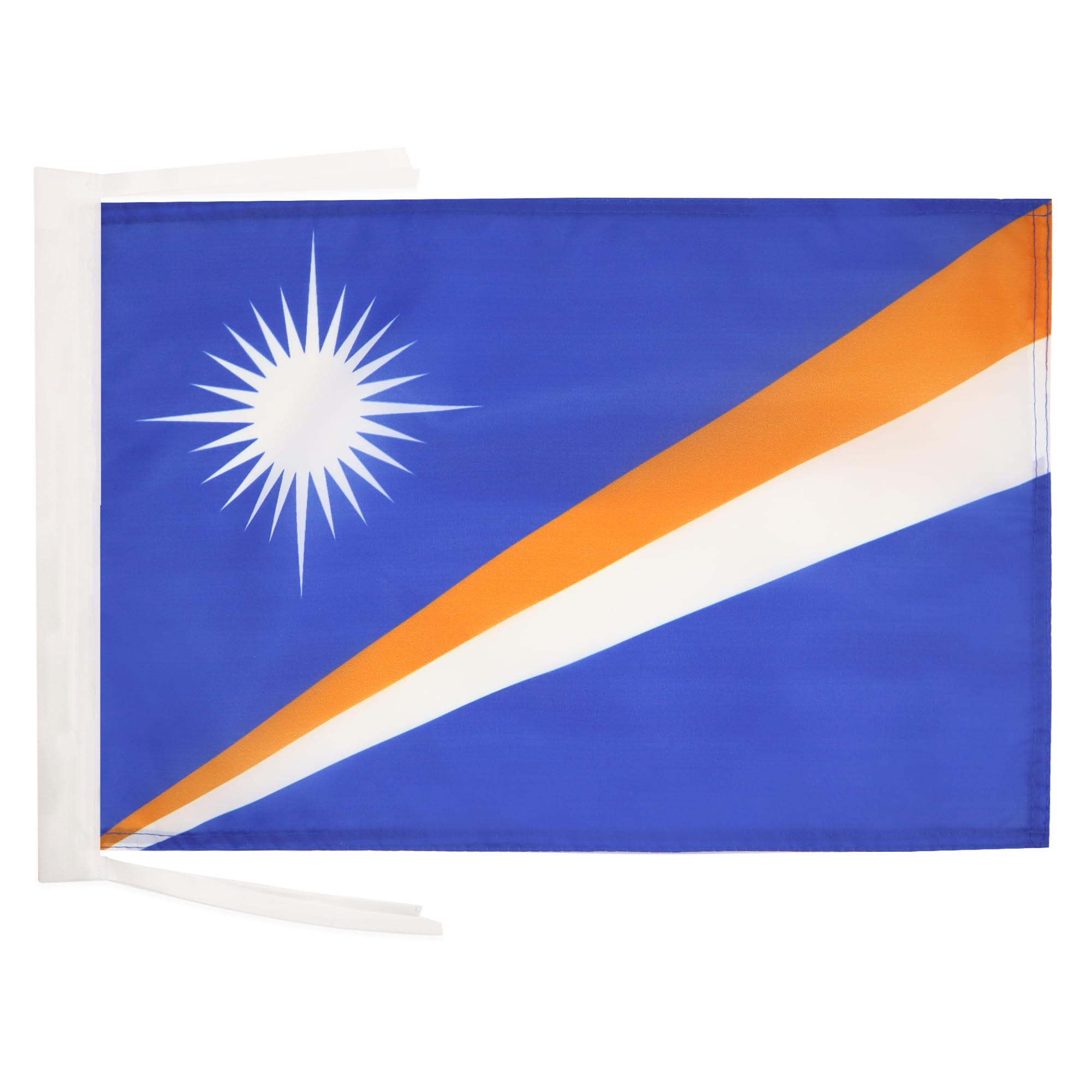 AZ FLAG - Marshall Islands Flag - 18'' x 12'' - 100% Polyester Marshallese Small Banner with Two Cords - Fade Resistant - Vivid Colors - 18x12 in - 45x30 Cm — image 1