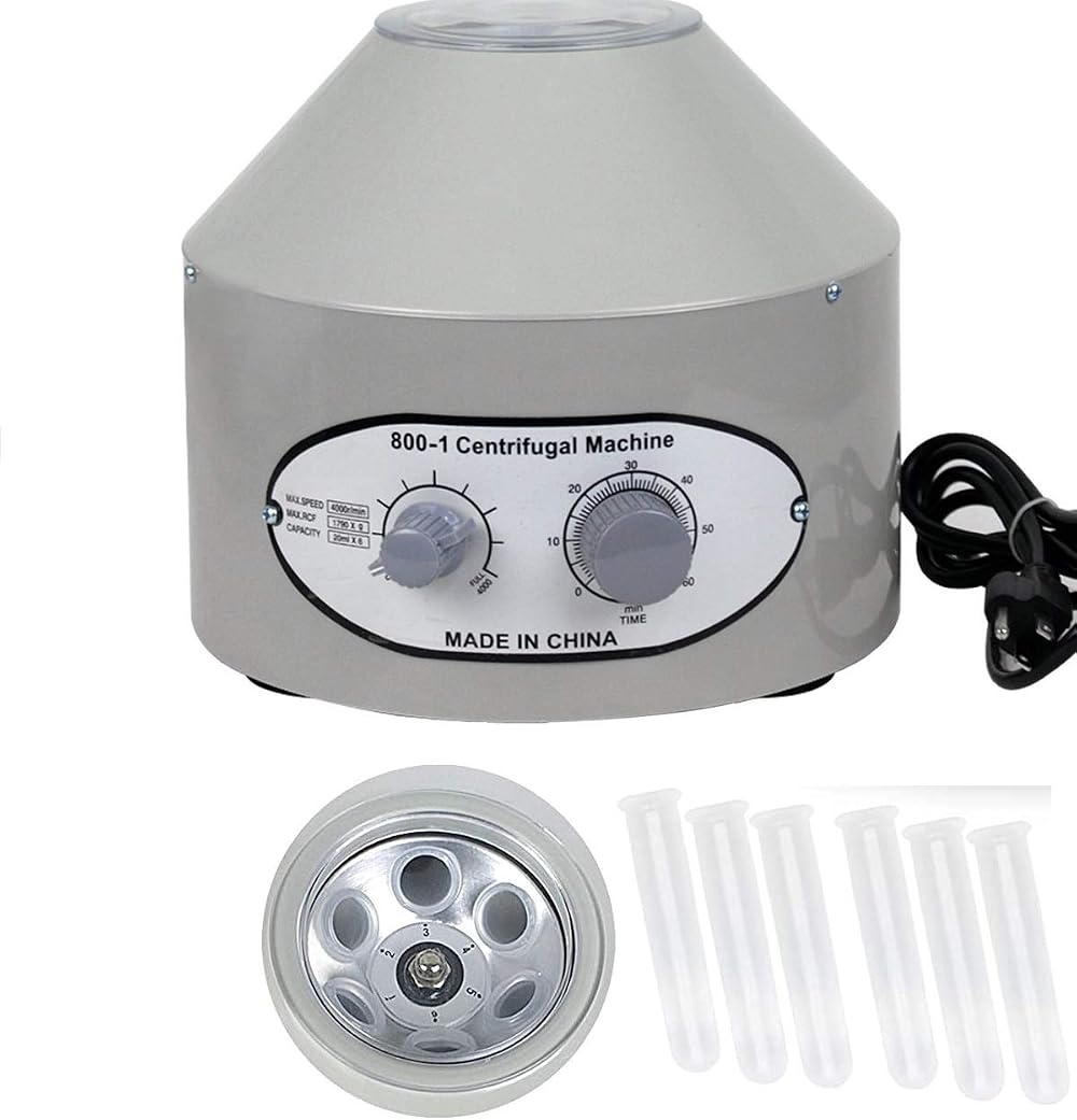 Calu Luky Electric Lab Centrifuge 4000 RPM 20ml x 6 Capacity Low Speed 110v