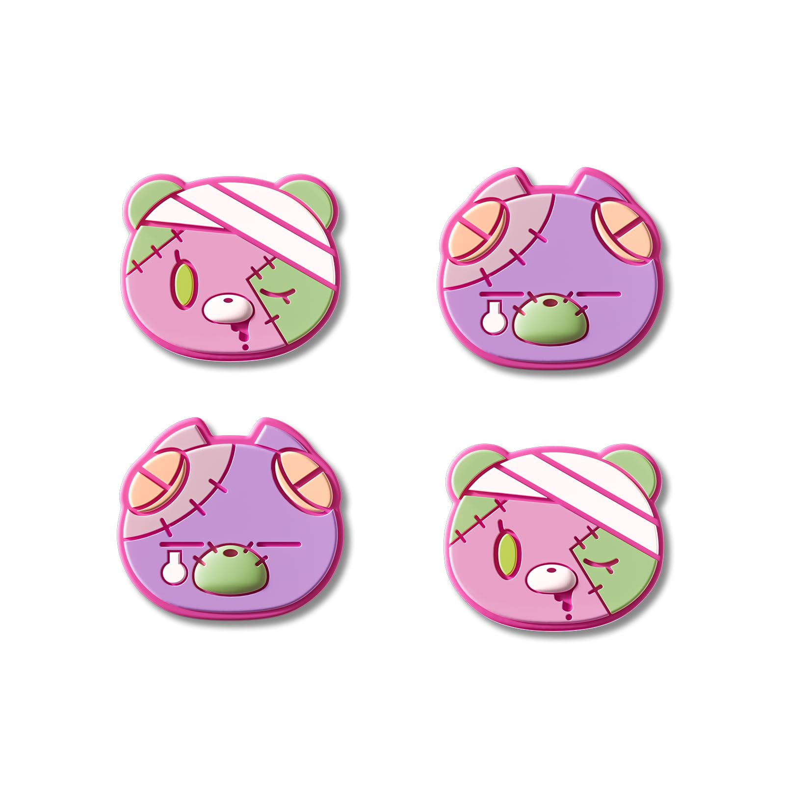 GeekShare Joystick Caps Compatible with Switch 2 - Anti-Slip Thumb Grip Caps - 4PCS Silicone Analog Cover Cute Character Thumbstick Grips for Switch 2025, Patch Moe Doll