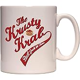 Seven Times Six Spongebob Krusty Krab Logo Ceramic Office Coffee Mug 11 Oz. Beverage Cup