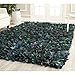 SAFAVIEH Rio Shag Collection Area Rug - 6' x 9', Green & Multi, Handmade Decorative, 3.5-inch Thick Ideal for High Traffic Areas in Living Room, Bedroom (SG951A)
