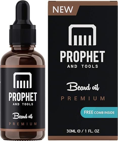 Prophet and Tools Bartöl und Bartkamm-Kit! KOSTENLOSER Bartpflege E-Book enthalten - All-in-One geruchloser Leave-In Conditio