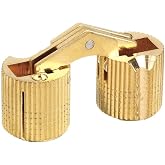 SOSS BH104 Hidden Barrel Hinge, Brass, 27/64x25/64 in