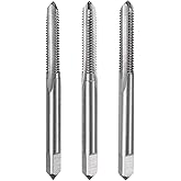 uxcell 3pcs Metric Hand Tap Set, M6 x 1 Taper/Plug/Bottom Thread Screw Taps, High Speed Steel Hand Threading Tapping Tool Kit
