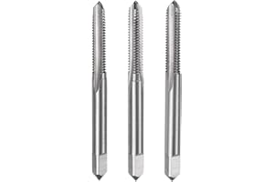 uxcell 3pcs Metric Hand Tap Set, M6 x 1 Taper/Plug/Bottom Thread Screw Taps, High Speed Steel Hand Threading Tapping Tool Kit