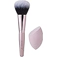 e.l.f. Complexion Brush & Sponge Duo, 2-Step Face Sponge & Makeup Brush Kit For Creating A Flawless Complexion, Vegan & Cruelty-Free