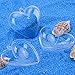 Outus Plastic Bath Bomb Mold Clear Heart Shape for DIY and Christmas Decoration, 5 Sets (65 mm)