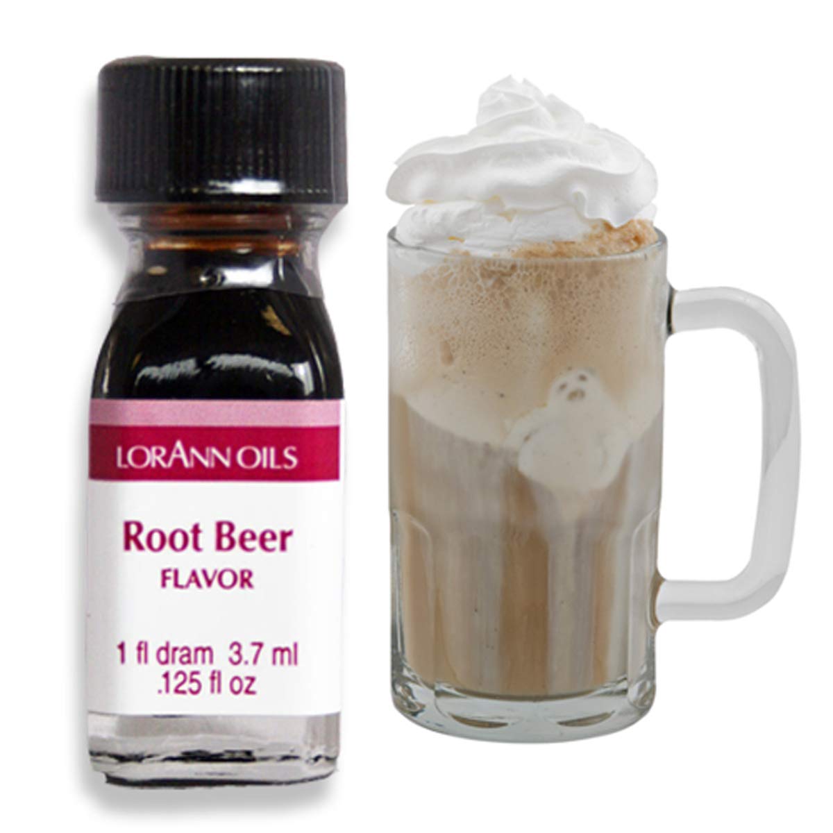 LorAnn Super Strength Root Beer Flavor, 1 dram bottle (.0125 fl oz - 3.7ml)