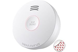 PUTOGESAFE Smoke Detector 10 Year Battery, Smoke Fire Alarm with Photoelectric Sensor, Easy to Install with Magnetic Mount, Smoke Detectors with Silence Button & LED Lights for Home, 1 Pack