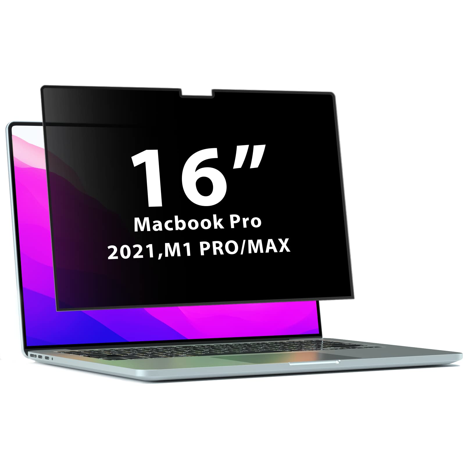Photo 1 of PYS Privacy Screen Macbook 16 inch, Compatible with Macbook 16.2 inch (2021-2023) [M2 Pro / M2 Max / M1 Pro / M1 Max], Anti-Spy/Bubble Free/Removable