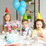 OSDUE Happy Birthday Cake Toppers Rainbow Balloon Cloud Theme Set view 7