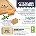 Extra Large Single Piece Surface Bamboo Wood Cutting and Chopping Board 18x13