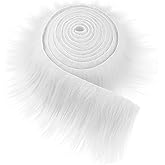 vesaneae 2x59 Inch Shaggy Faux Fur, Plush Faux Fur Fabric Strips, Super Soft Craft Precut Strip for DIY Craft Cosplay Costume