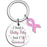 UYBEPU Breast Cancer Gifts for Woman Breast Cancer Awareness Accessories Inspirational Breasts Cancers Keychain Cancers Care Gifts for Women Chemo Patients Motivational Keychain