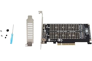 Dual M.2 Adapter, High-Speed Data Transfer PCIe 4.0 Card Reader Compact for Gamers PC Designers Content Creators Video Editor