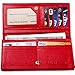 RFID Blocking Wallet, Women RFID Blocking Genuine Leather Bifold Change Wallet Clutch