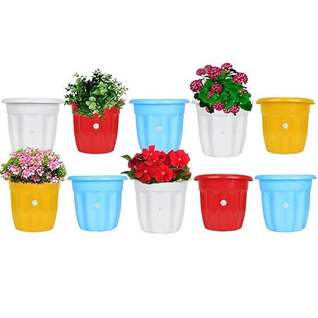 Gate Garden! Flower Pots, Planter, Gardening Flower Pots for All Types House Plants, Flowers Seeds, Herbs Seeds, Vegetable Seeds, Flower Bulbs and Seedling Nursery (Victoria Pots 10-inch, Pack of 10)