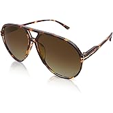 Bouryo Retro Aviator Sunglasses for Women Men - Oversized Trendy 70s Sun Glasses Vintage Big Round Shades