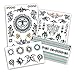 Savvi Classic Tattoos Party Pack (3 Full-Sized Bags ~ 150 Tattoos) American Traditional Rocker Temporary Tattoos for Men and Women