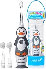 Brush-Baby Kids Rechargeable Electric Toothbrush 0-10 Years WildOnes Penguin
