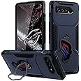 Fanbiya for ROG Phone 5 Case for ROG Phone 5 Pro Cover with Kickstand Air Trigger Shockproof Slim Cell Phone Cover - Military Grade Drop Proof Hard Back Anti-Fingerprint Blue