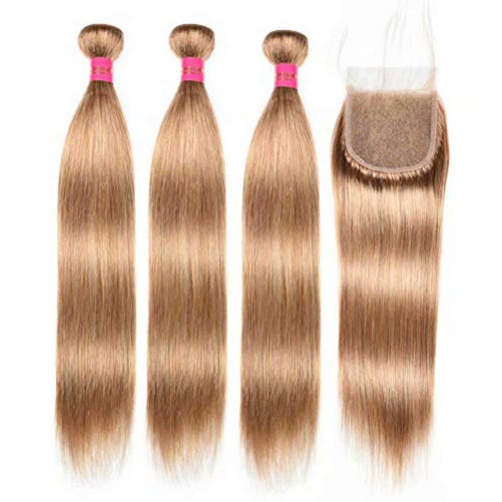Download Amazon Com Feel Me Peruvian Straight Hair Bundles With Closure Unprocessed Virgin Human Hair Bundles With Closure Color 27 Honey Blonde Peruvian Hair Weave 3 Bundles With Closure 12 14 16 10 Beauty