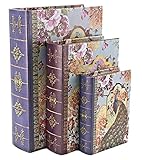 Bellaa 28007 Faux Book Boxes with Ancient World Map Set of 3