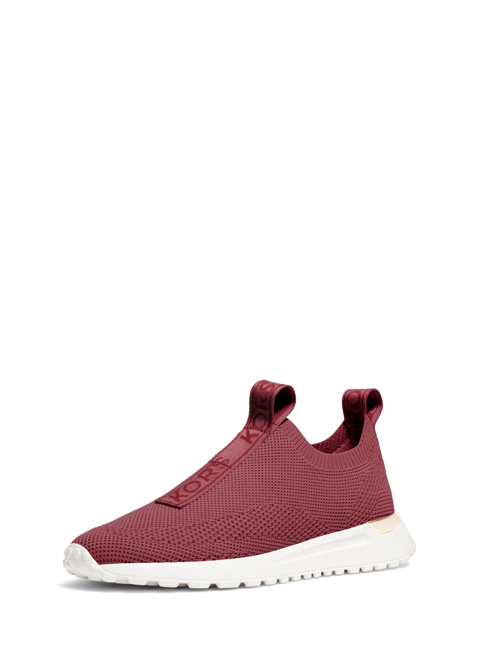 Michael Kors Womens Bodie Knit Slip-On Sneaker, Deep Red, 7.5