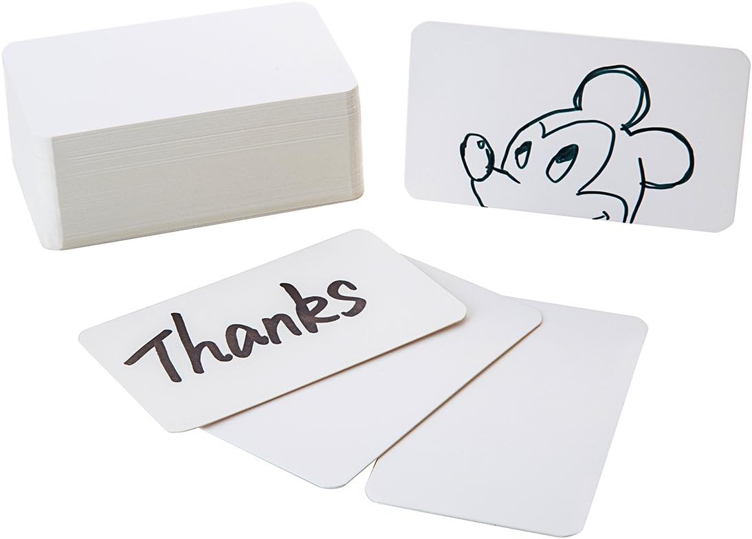EMAAN 200 Pieces White Kraft Paper Flash Card Study Cards/Memo Scratch Pads/Bookmark/DIY Greeting Card/Index Card Stock/Note Card(White)