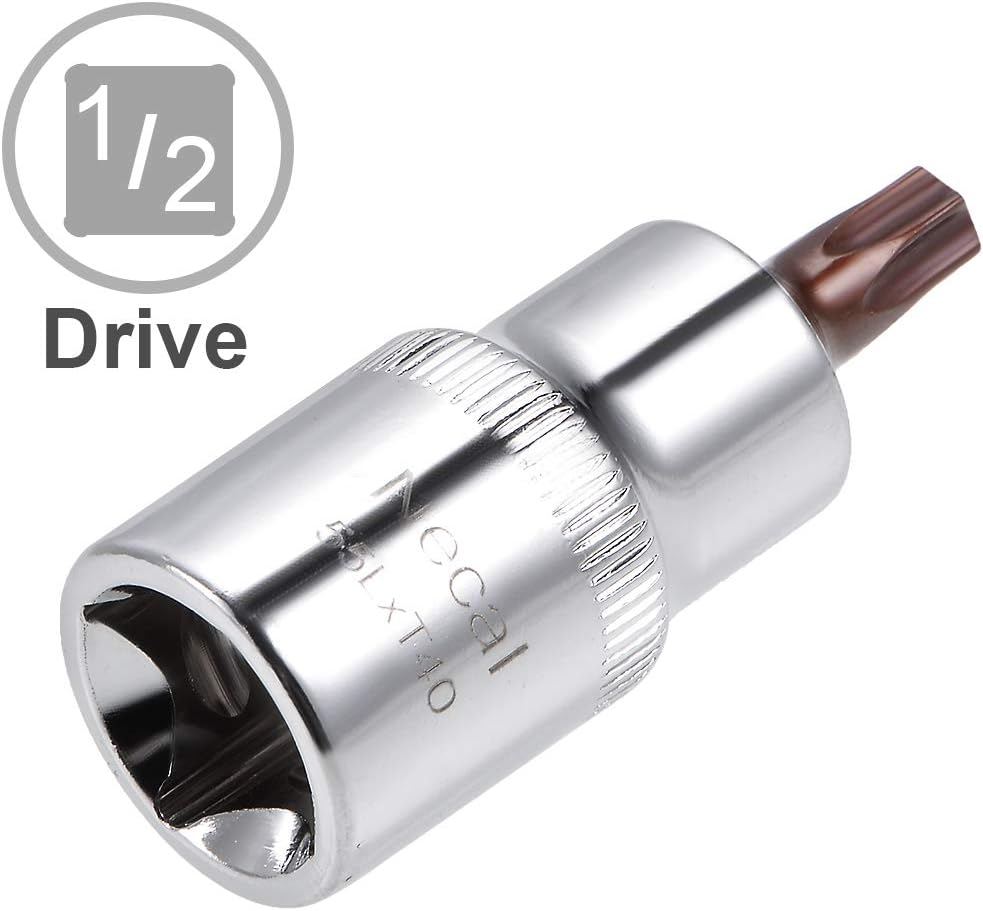 sourcing map 1/2-Inch Drive T40 Torx Bit Socket S2 Steel 55mm Length, T40 x 1/2" - Image 4