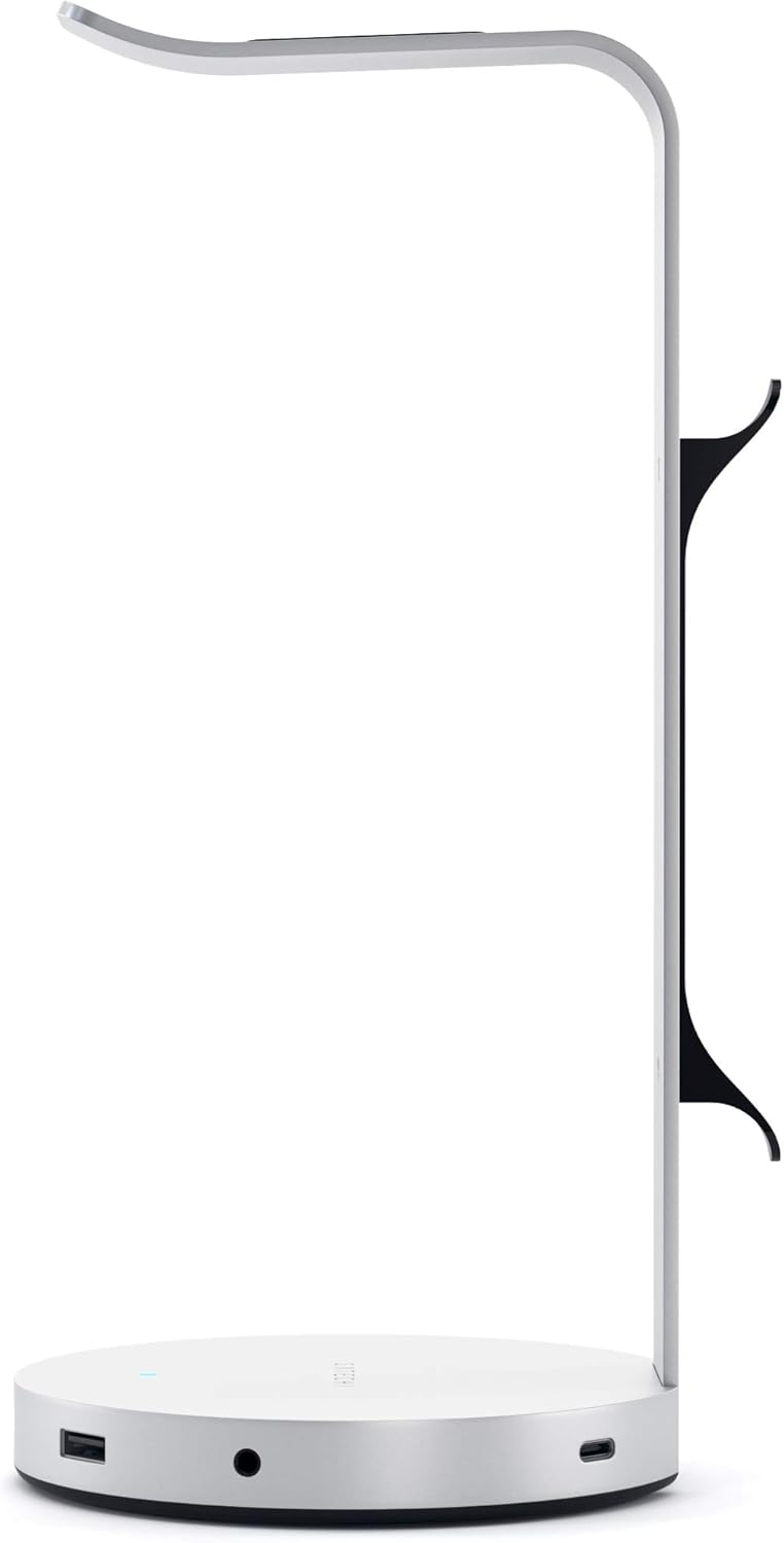 Satechi Aluminum USB Headphone Stand Holder with 3 USB 3.0 Ports & 3.5mm AUX Port - Universal Fit - Compatible with Satechi, Bose, Sony, JBL, Panasonic, AKG (V2, Silver): Electronics