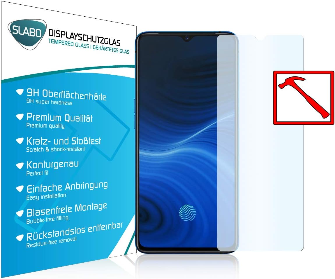 Slabo 3 x PREMIUM Tempered Glass screen protector for OPPO Realme X2 Pro real Tempered Glass CLEAR 9H
